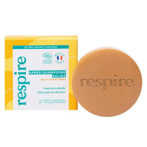 Aprés shampooing solide  bio - 50 G , Respire - Bio et sans additif