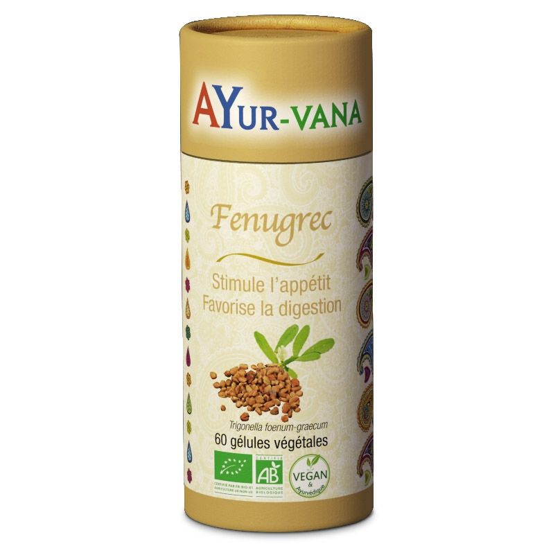 FENUGREC-Ayur-vana Bio Pilulier de 60 gélules - Bio et sans additif