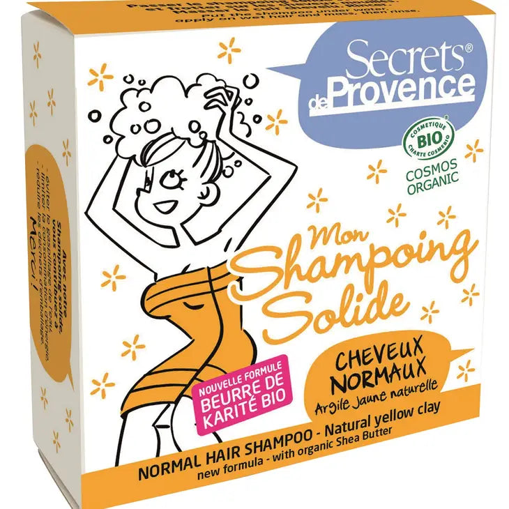 Shampoing solide bio cheveux normaux Secrets de Provence - Bio et sans additif